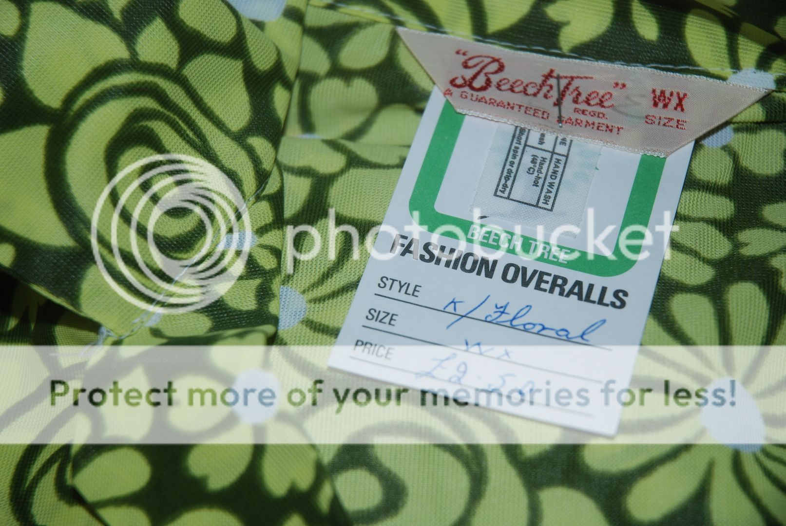 vintage 60s beechtree apron housecoat pinny overalls greens